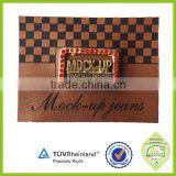 Brand Logo Embossed Metal Letter Custom Jeans Leather Patch