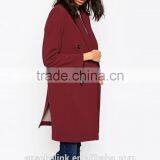 Latest Design Ladies Double Breasted Long Coat Wholesale thumbnail-2