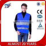 Blue hi Vis Vest Warning Safety Vest thumbnail-1