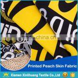New Product Comfortable 100 Polyester Digital Print Peach Skin Fabric for Mens Shorts