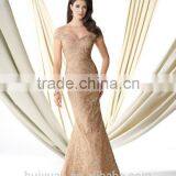 New Cap Sleeve Lace Mermaid Vintage Evening Gown thumbnail-2