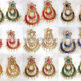Gold Plated DANGLER Chand Bali Earrings thumbnail-1
