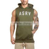 2016 Hooded Sleeveless Undershirt Cotton Sport Vest Waistcoat Sleeveless Tank Top Mens Fitness Hoodies Sweatshirts thumbnail-2