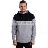 Cotton Pullover Hoodie Black and Grey Color Hoodies Fabric thumbnail-1