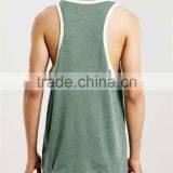 Trade Assurance Supplier Cheap Wholesale Green and White Ringer Gym Vest for Men thumbnail-2