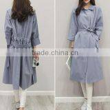 Zm35728a Fashion Autumn Women Boutique Long Trench Coat for Wholesale thumbnail-4