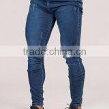 2016 Mens Skinny Jeans Blue Knee Ripped Jeans Distress Denim Jeans thumbnail-2