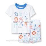 Boys monster graphic printed top and shorts pj set