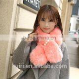 Autumn and Winter Rex Rabbit Hair Fur Collar Son of Thick Plush Scarf Female Faux Small Muffler Scarf thumbnail-2