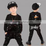 Custom Wholesale Handsome 95% Cotton 5% Polyester Kids Winter and Printing Boys Dance Costume Hoodies and Harem Pants Sets thumbnail-4