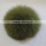 Myfur Top Quality Newest Color Khaki Green Fox Body Part Fur Pompoms thumbnail-2