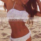 M744 D.Y Fashion 2016 Ladies Lace Halter Split Bikini Swimwear Beachwear thumbnail-3