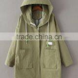 Runwaylover EY1059C Hot Sale 2017 Ladies Fashion Trench Coats With Hood thumbnail-4