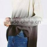 EY0874S Sexy Loose v Neck Pure Cashmere Pullover Sweater for Ladies thumbnail-1