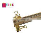 Gold Steel Binder Clip Creative Studen Stationery Office File Clip thumbnail-1
