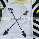 Girls Summer Outfits Baby Girls Boutique Clothing Girls Arrow Outfits Stripe Capri Pants Sets With Matching Bows thumbnail-2
