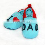"I Love Dad" Embroidered Baby Footwear thumbnail-1
