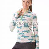 Womens Long Sleeve Casual Fitness Weae Zipper Jacket Sweatshirt Without Hood thumbnail-2