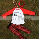 Baby Clothes Winter Otufits Children Set Sequins "dream Big Little One " Kids Red Suit Boutique With Mtaching Accessories Set thumbnail-1