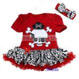Newborn Baby Red Pirate Demask Bodysuit Pettiskirt and Headband 0-18M thumbnail-1