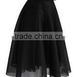 2016 Guangzhou Shandao Hot Selling New Arrivals Summer Casual Sexy Short A Line Black Ruffle Tulle Girls Skirts thumbnail-4