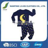 Boys Girls "Moon & Stars" 2 Piece Pajama 100% Cotton (2-7 Years) thumbnail-1