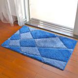 Flocking mats temperament blue water carpet living room foyer entrance mats absorbent non-slip bath mat