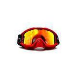 Durable Sports REVO Mirror Lens Snowboard Goggles Red with Nose Bridge