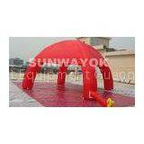 Red 210D Nylon UV Resistance Inflatable Spider Tent With 6m Dia Fourfold stitching at bottom