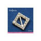 Square Alloy Garment Rhinestone Buckle