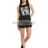 2017 wholesale plus size loose casual side rope sex girls cheap export women tops garment