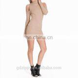 Pink Drape Side Halter Neckline Fashion Woman Dress thumbnail-3