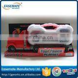 Newest Removable Container Truck With Diecast Car Road Signs Set ( Red ) thumbnail-1