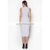 Sexy Dress for Women Fashion Design Lady High Slipt V-neck Bodycon Dress thumbnail-4
