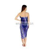Blue Abstract Print Sarong thumbnail-3