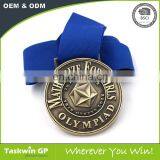 Antique Gold Plated Free Design Custom Sport Medals With Ribbon thumbnail-4