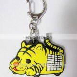 3D Double-sided Custom Embossed Logo Rubber Key Ring,soft Pvc Key Chain