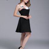 Black Sleeveless Midi Dress With Waist Band thumbnail-5