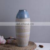 UK Simple Design Blue Ceramic Vase Custom Cheap Tall Floor Flower Vase for Wedding thumbnail-2