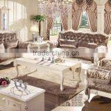Luxury French Baroque Sofa Design Classic Furniture Living Room Sofa Fabric Sectional Sofa thumbnail-1