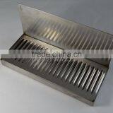 Stainless Steel Drip Tray, NO drain tube, 12" Wide; 6" Back Splash, For Beer Tower, Home brew