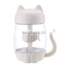 350ml Cute Cat Fish Transparent USB Electric Portable Mini Ultrasonic Humidifiers Aroma diffuser