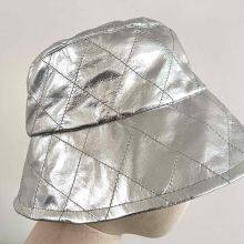 Women's Leather Diamond Quilting Bucket Hats thumbnail-5