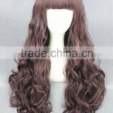 Cheap Medium 70cm Dark Brown Wave Lolita Style Synthetic Cosplay Wig thumbnail-2
