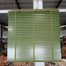 Green Color 50mm Slats Basswood Venetian Blinds Manual Control System thumbnail-2