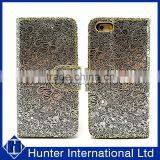 Retro Flower PU Leather Wallet Case For IPhone 6S thumbnail-1