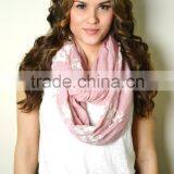 Wholesale Cotton Voile Flower Design Spring Embroidery Shawl Scarf thumbnail-2