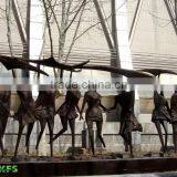 Bronze Abstract Group Figures Sculpture