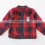 Japanese wholesale products cute baby cloth jacket check pattern for winter infant wear children garment kids clothing