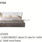Foshan Modern Design Italian Leather Bed Design Furniture Wooden Bed Room Furniture MB1103 Quality Choice thumbnail-2